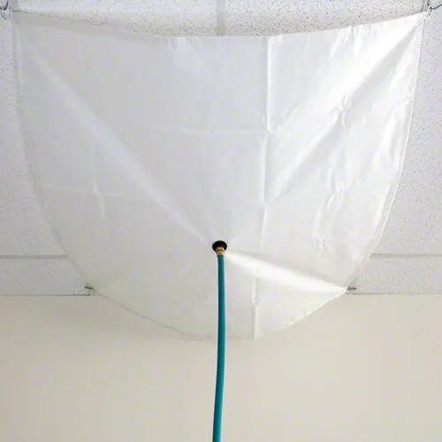 10 Ft × 10 Ft Square Drain Protection Tarp – 13 Oz Fr Translucent Vinyl 1