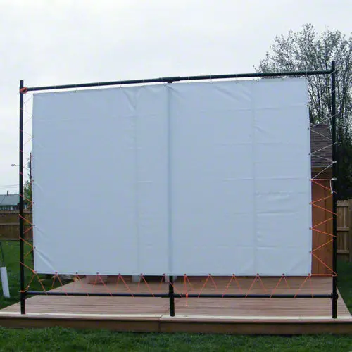 10 Ft × 12 Ft Small Outdoor Screen – 16 Oz Blackout Vinyl Tarp 1