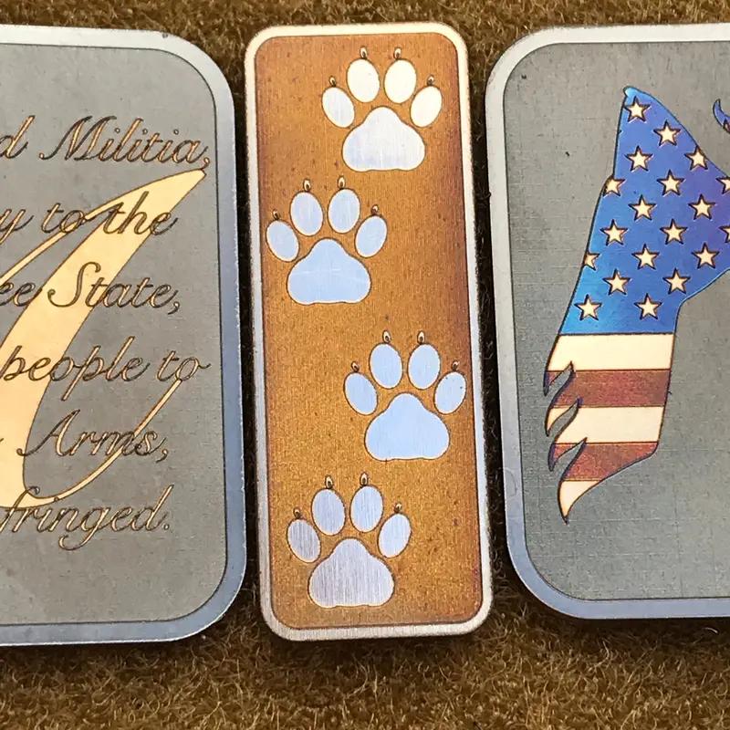 2-Inch Paw Tracks Titanium Totem 1
