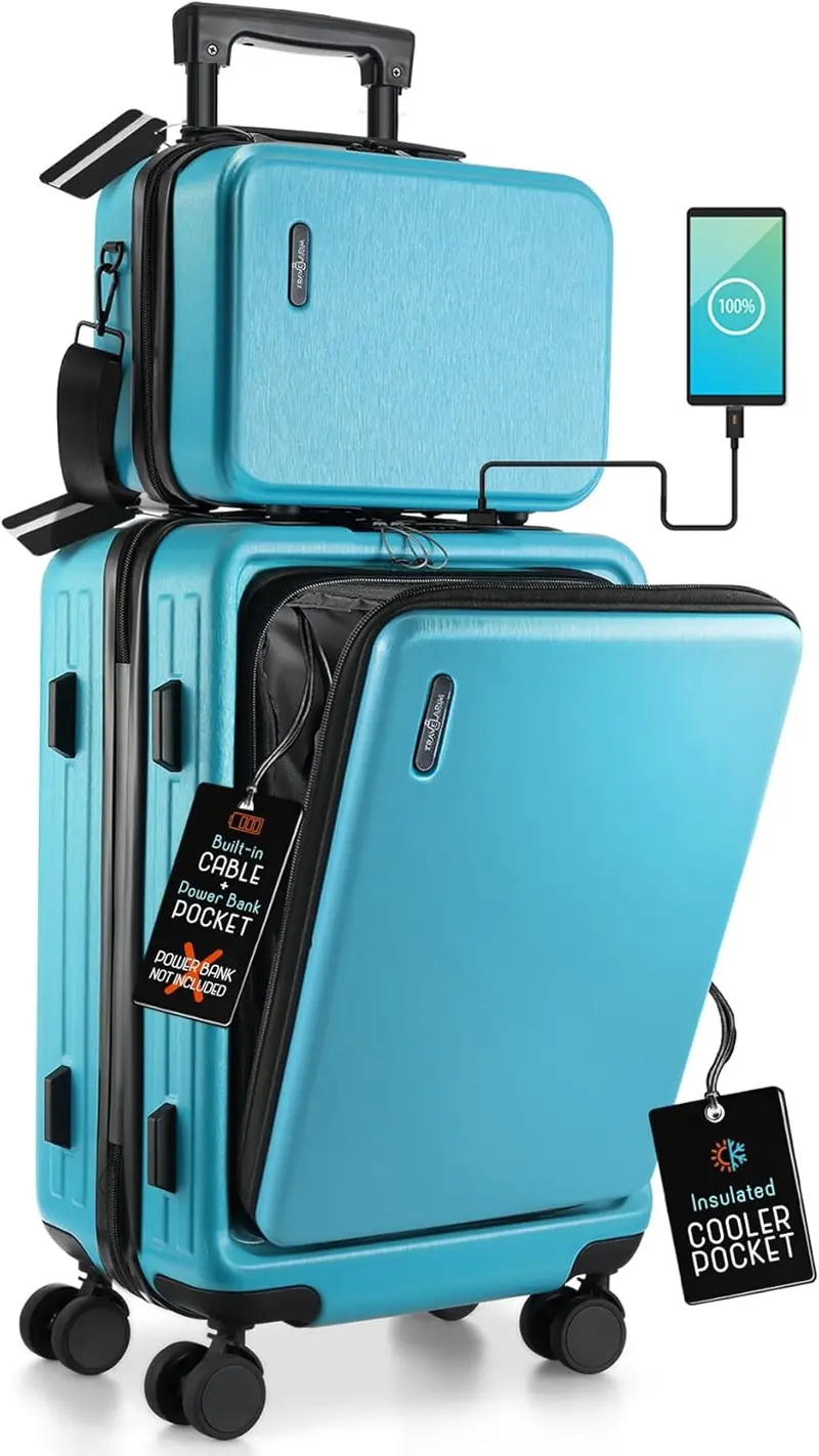 22-Inch Airline-Approved Carry-On Suitcase: Compact Hard-Shell Luggage With Smooth-Rolling Wheels 1