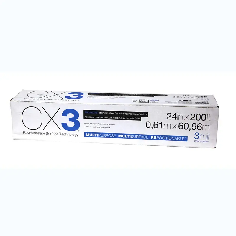 24-Inch × 50-Foot Surface Protection Film – 3 Mil, Cx3 Zero-Residue Adhesive 1