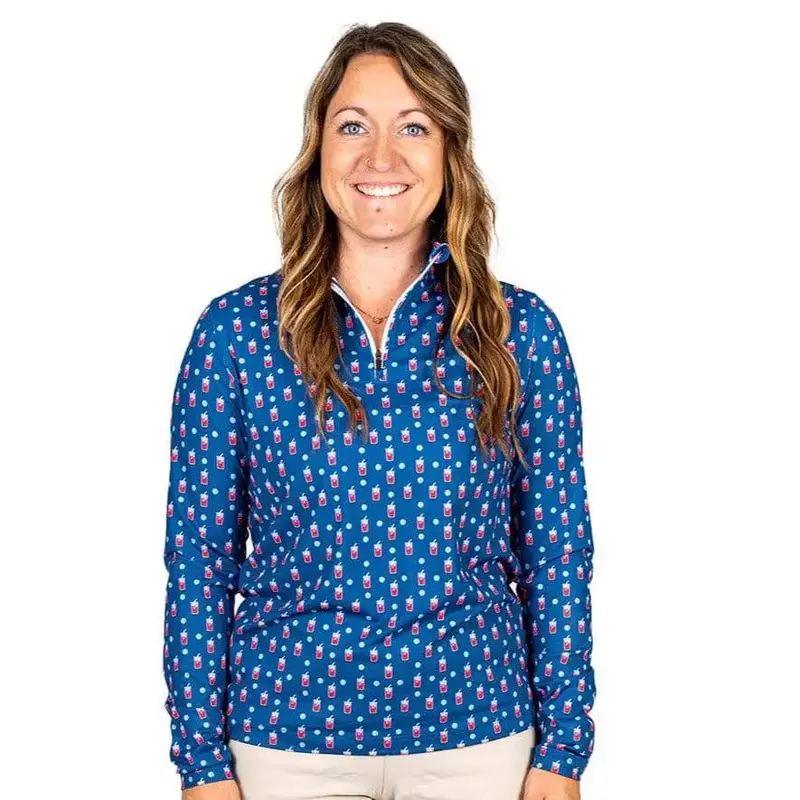 2Putt Tranfusion Quarter-Zip Golf Pullover For Women 1