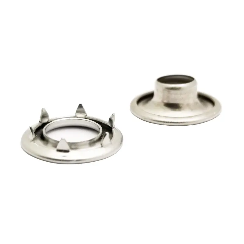304 Stainless Steel Spur Grommets With Rolled Rim & Spur Washers 1