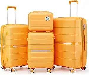4-Piece Vibrant Hardside Luggage Set – Expandable, Tsa-Locked Suitcases With Silent Spinners (14", 20", 24", 28") 1