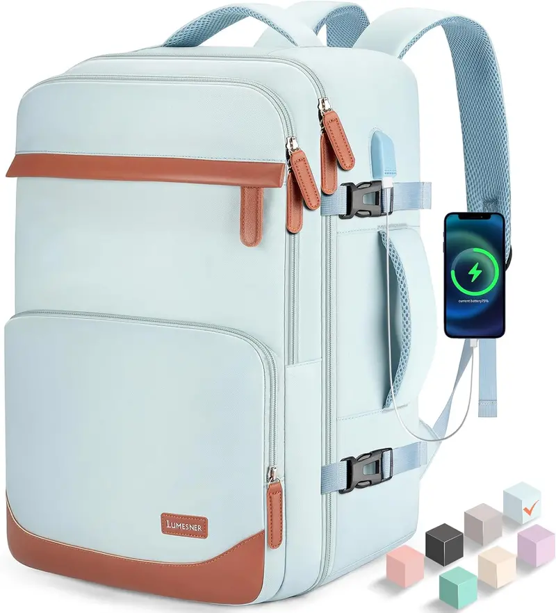 40L Business Travel Backpack – Water-Resistant Carry-On With Usb Port, Fits 15.6″ Or 17.3″ Laptops For Commuting & Trips 1