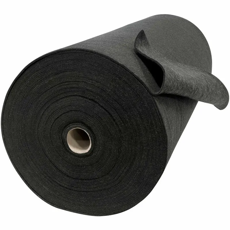 48-Inch By 50-Foot Lightweight Black Carbonized Fiber Velvet Shield Welding Blanket Roll 1
