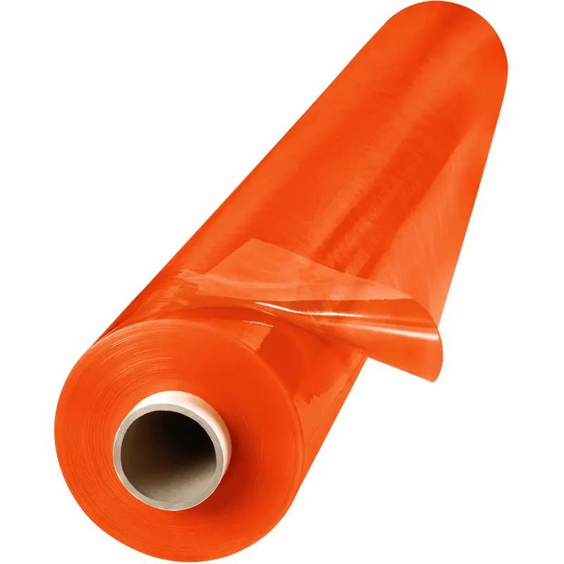 48-Inch X 50-Yard Orange Tinted Welding Curtain Roll — 40-Mil Fr Vinyl, Grommet-Free 1
