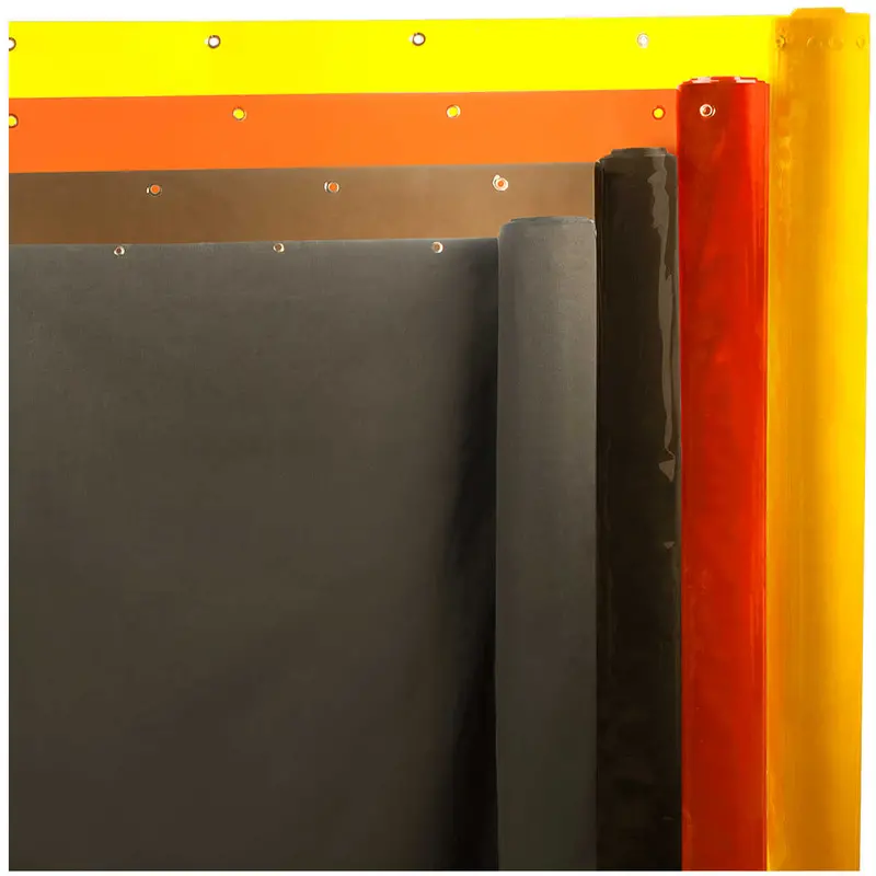 5 Ft. X 25 Yards Yellow Transparent Welding Screen — 14 Mil Flame-Retardant Vinyl 1