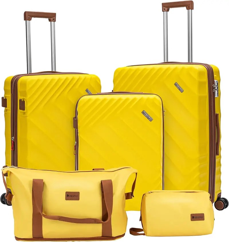 5-Piece Expandable Luggage Set – Airline-Approved 22-Inch Carry-On + Matching Abs Hardshell Suitcases With Tsa Lock & Spinner Wheels 1