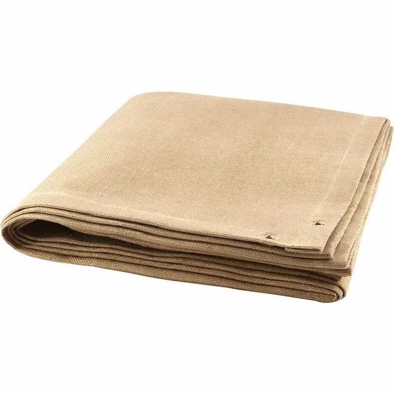 6-Foot Square Tan Welding Blanket – 35 Oz Vermiculite-Coated Fiberglass 1