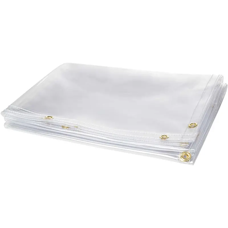 6-Foot X 6-Foot Clear Vinyl Welding Screen – 16 Mil Flame-Retardant Safety Curtain 1