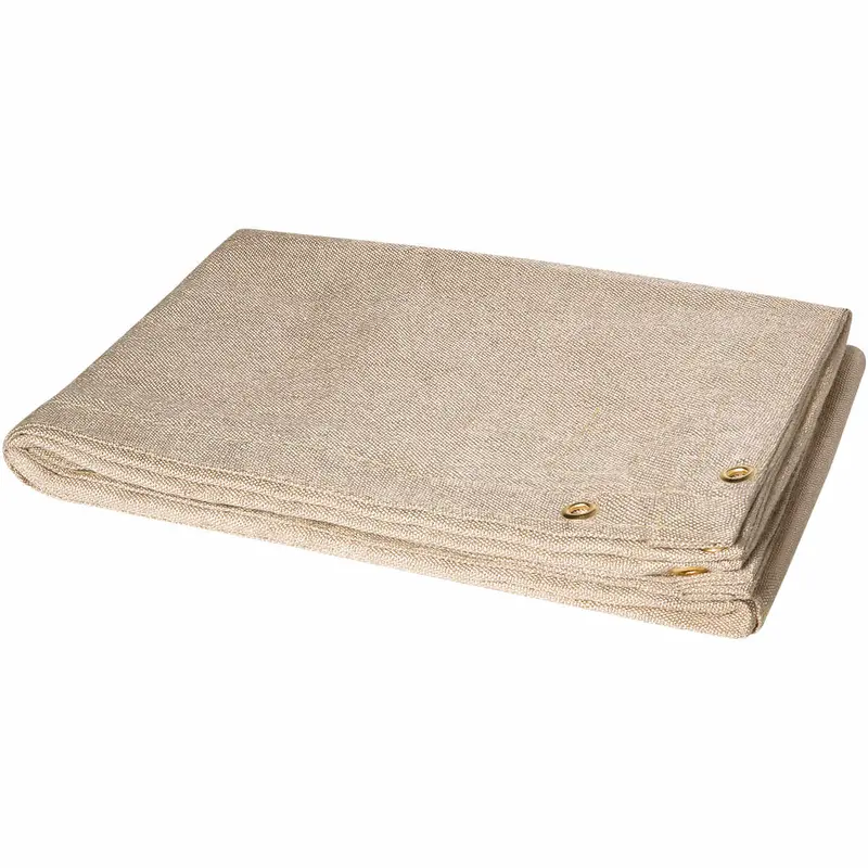 6 Ft × 10 Ft Heat-Cleaned Fiberglass Welding Blanket – 18 Oz Tan Fire Barrier 1