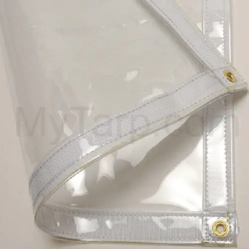 6 Ft × 12 Ft Durable Clear Vinyl Divider – 20 Mil Flame-Retardant Vinyl, Consistent Grommet Placement, Made In America 1