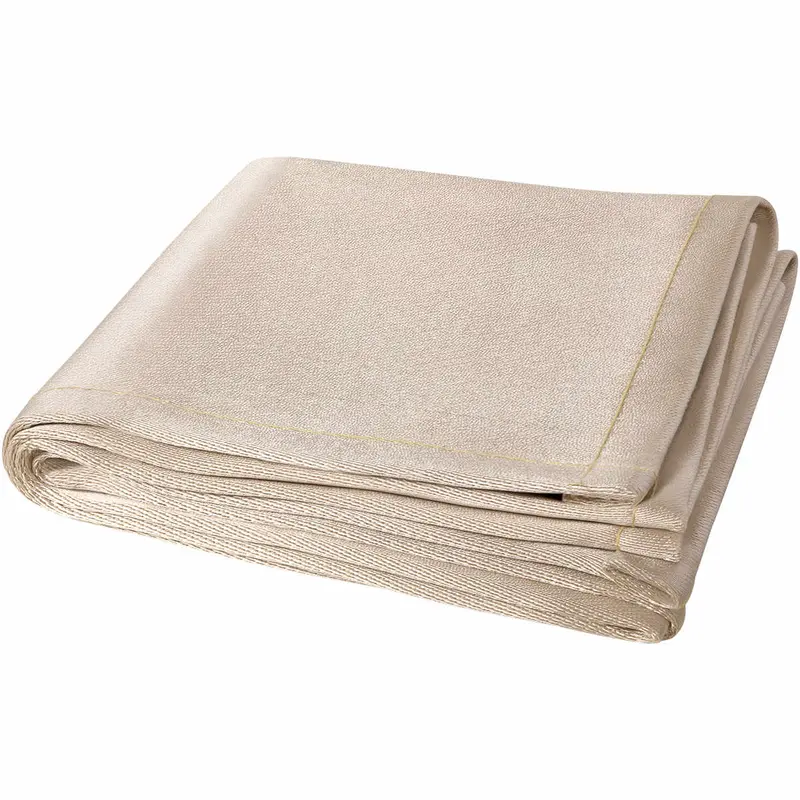 6 Ft × 6 Ft Reinforced Tan Silica Welding Blanket – 36 Oz Dense Heat Resistance 1