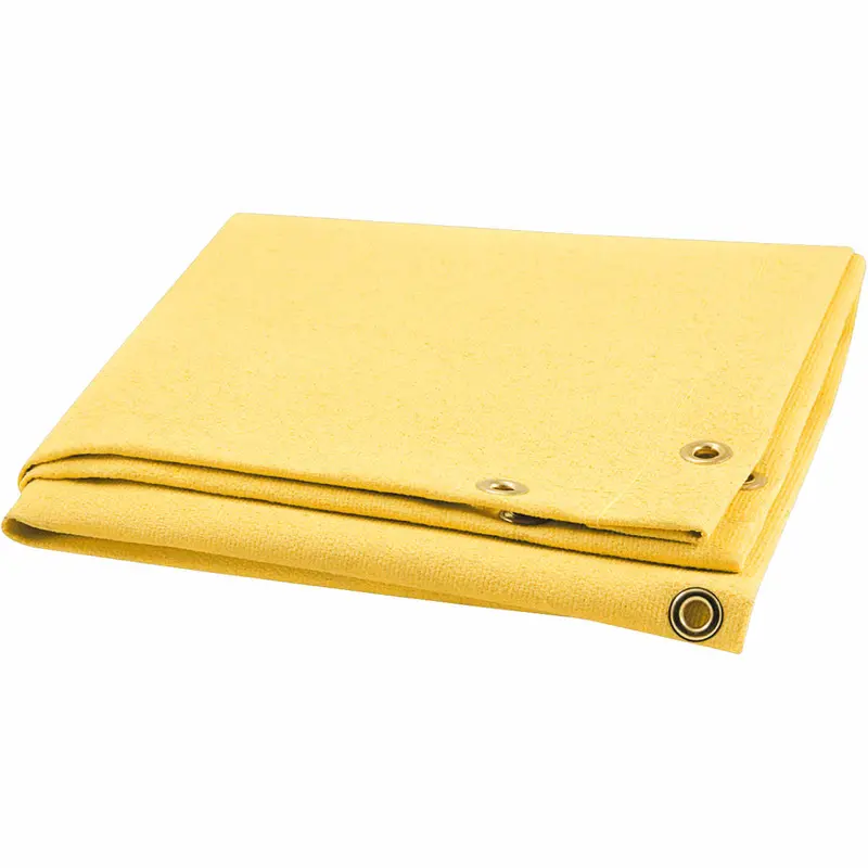 8-Foot Square Gold 24-Ounce Acrylic-Coated Fiberglass Welding Blanket 1