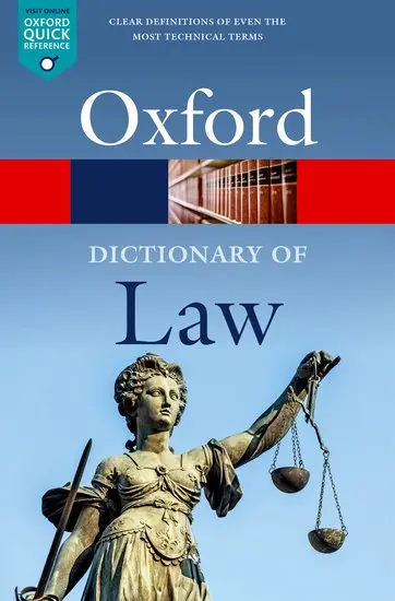 A Dictionary Of Law | Oxford Paperback Reference | Jonathan Law | Isbn 9780192897497 1