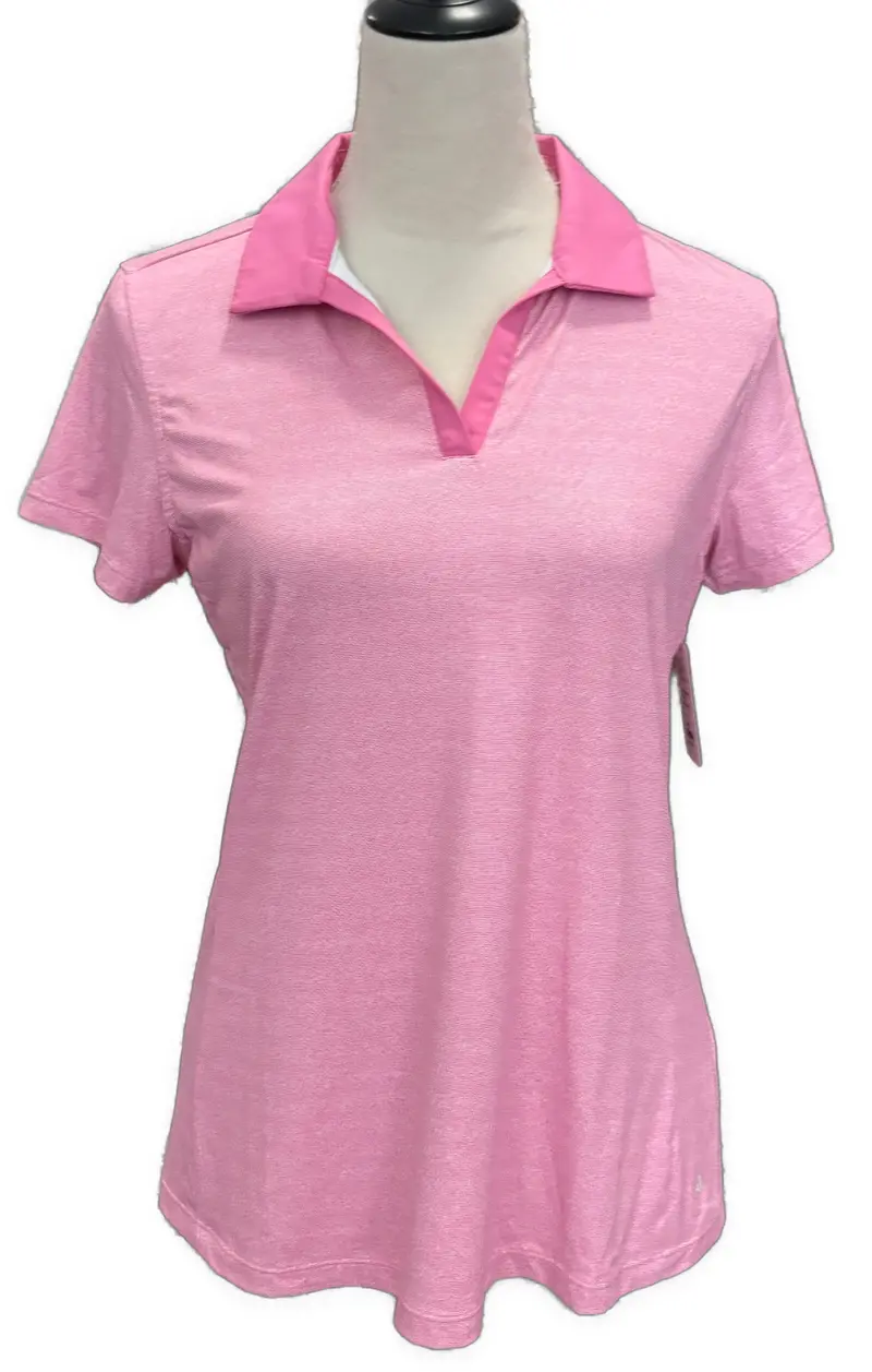 Adair Women'S Pink Heathered Golf Top – Size M 1