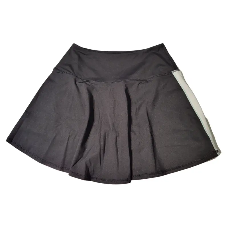 Adair Zoey Jet-Black & Snow-White Pull-On Skort With Sporty Stripe – Size S 1