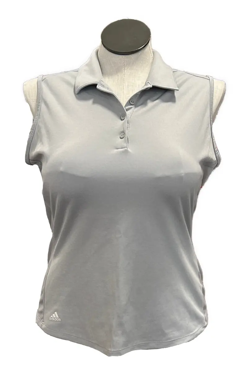 Adidas Gray Sleeveless Women'S Golf Polo – Size L 1