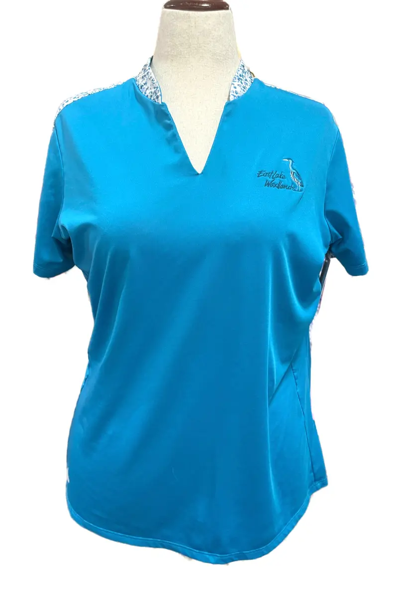 Adidas Turquoise Logo-Accented Zip-Front Golf Polo – Size Xl 1