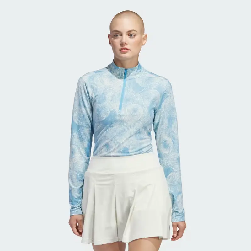 Adidas Ultimate395 Quarter-Zip Mock – Semi-Blue Burst Pattern 1