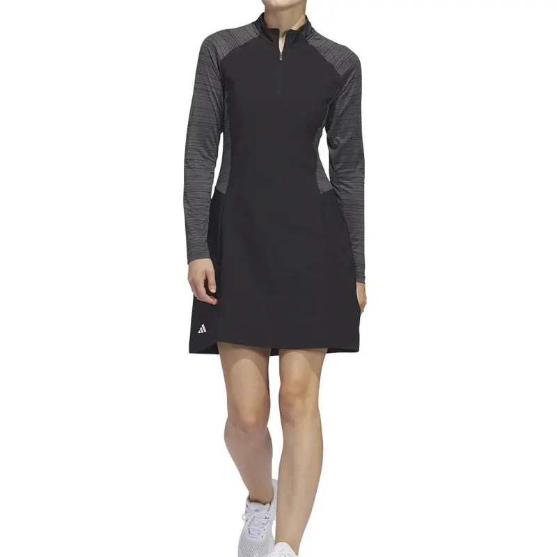 Adidas Women’S Black Ultimate Long-Sleeve Golf Dress – Size Xl 1