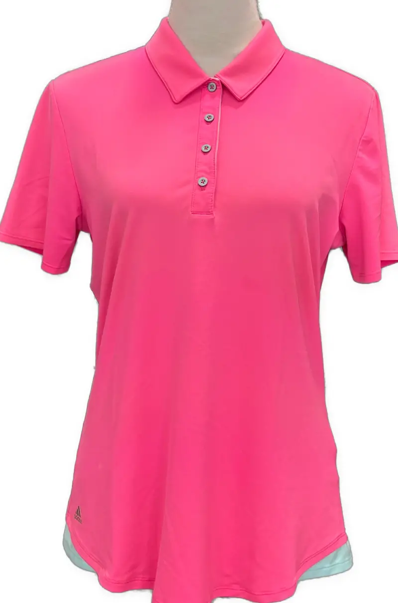 Adidas Women'S Hot Pink Performance Golf Top – Size M 1
