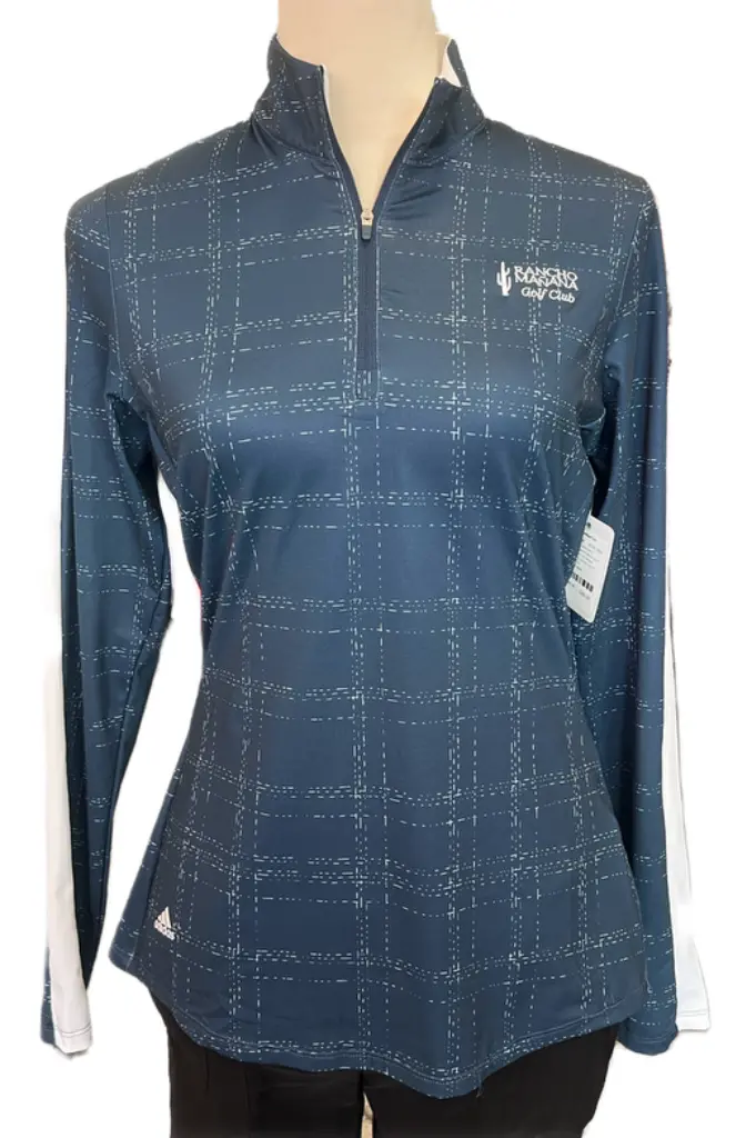 Adidas Women'S Primegreen Navy Golf Pullover – Athletic Stripe Detail, Size S 1