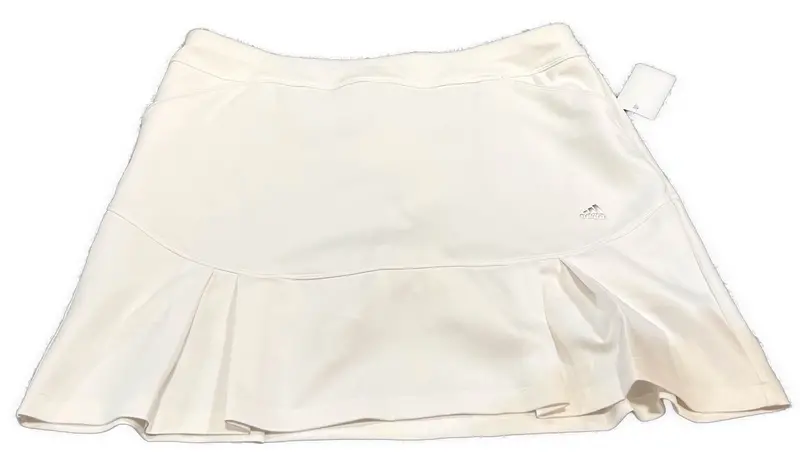 Adidas Women'S White Pleated 18-Inch Golf Skort – Size L 1