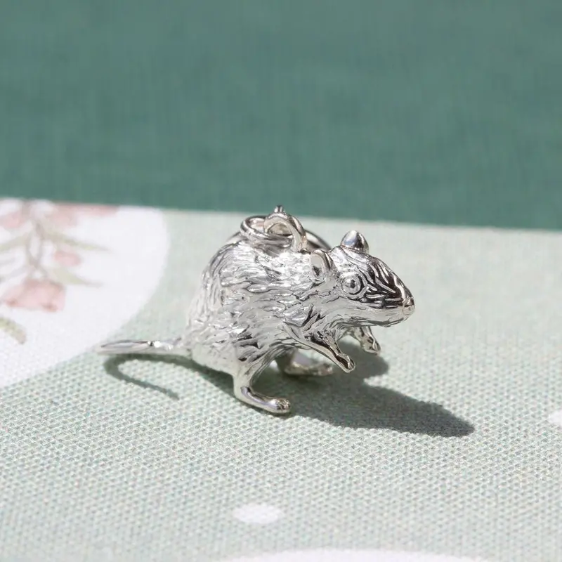 Adorable Gerbil-Themed Sterling Silver Charm 1