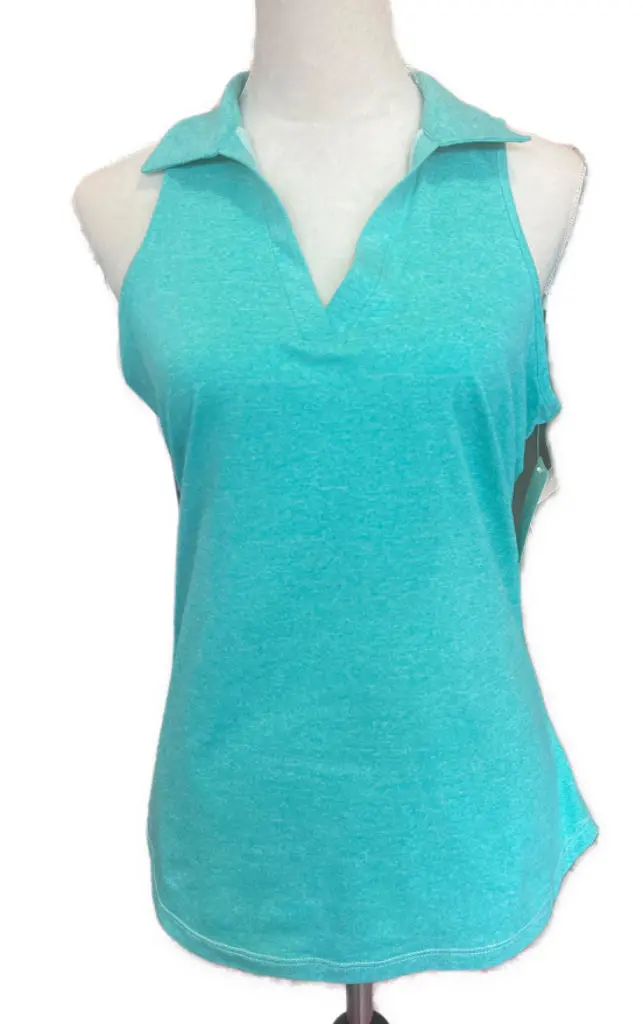 Allie Burke Teal Sleeveless Top – Lightweight Performance Style, Size Xl, $89 1