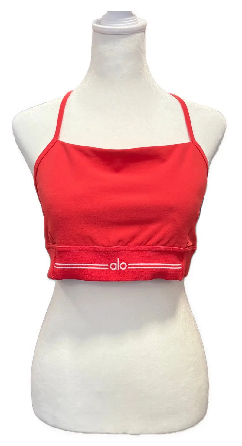 Alo Candy Red Airlift Sports Bra – Sculpting Support, Size L 1