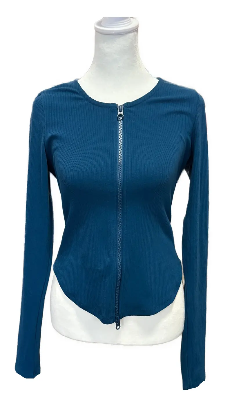 Alo Stardust Ribbed Jacket – Modern Texture, Size M 1