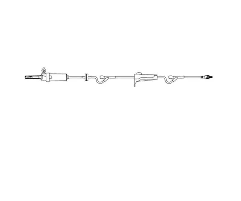 Amsino 15-Drop Iv Set With Vented/Non-Vented Options, Roller Clamp, Backflow Valve & Dual Y-Sites 1