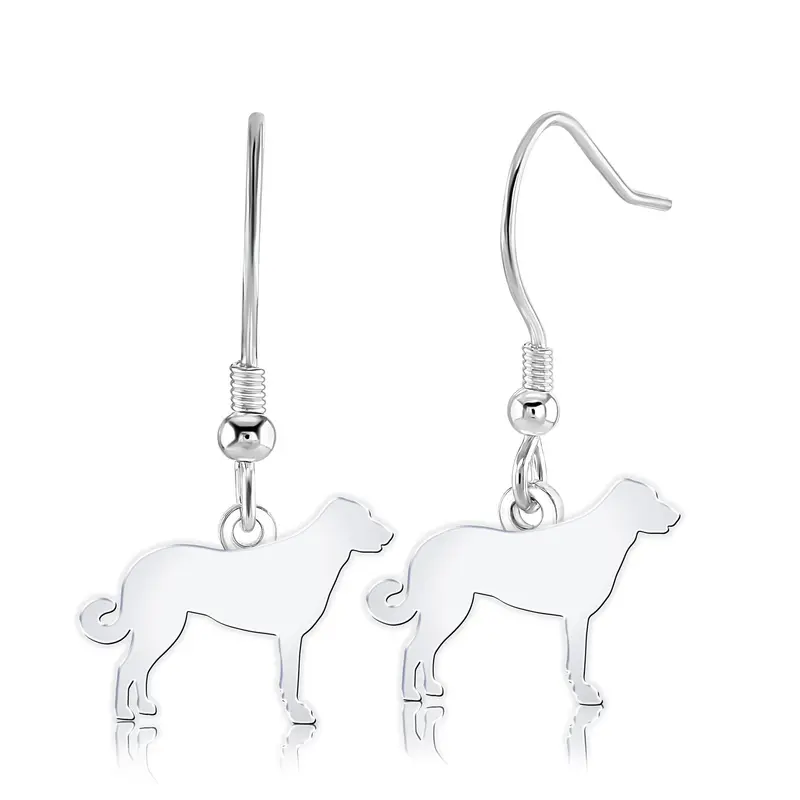 Anatolian Shepherd Dog Earrings – Sterling Silver Silhouette Pair 1