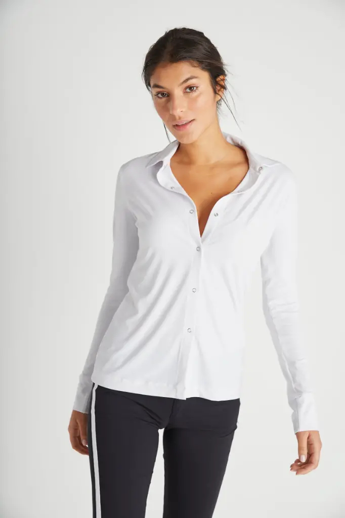 Anatomie Danica Snap-On Super-Jersey Golf Top – Lightweight, Size S 1
