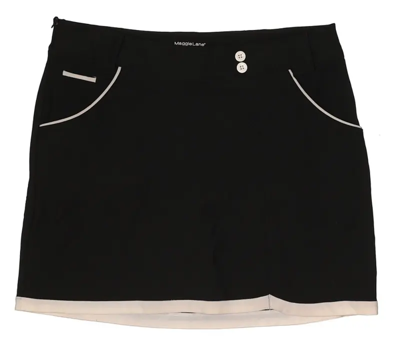 Annika Cutter & Buck Black Skort – White Stitch Detailing (Size 8) 1