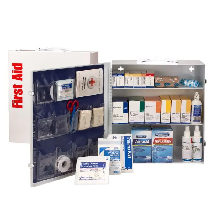 Ansi 2021–Compliant Shelf-Mount First Aid Cabinet – 100-Person Capacity (Class A) 1