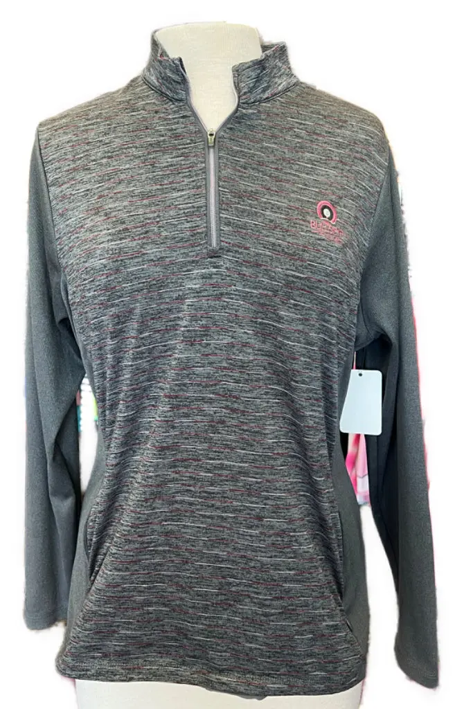 Antigua Gray Striped Logo Pullover – Xl (Msrp $68) 1