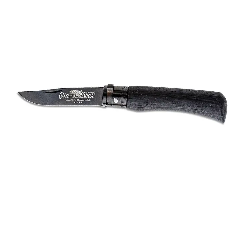 Antonini Old Bear Folding Knife – All-Black Tactical Design 1