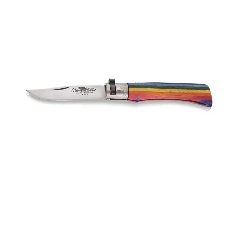Antonini Old Bear Rainbow Folding Knife – Color-Anodized Handle 1