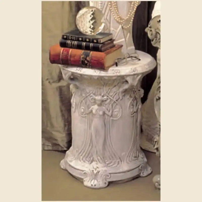 Art Nouveau Vine-Entwined Maiden Side Table Column Base – 18-Inch Height 1