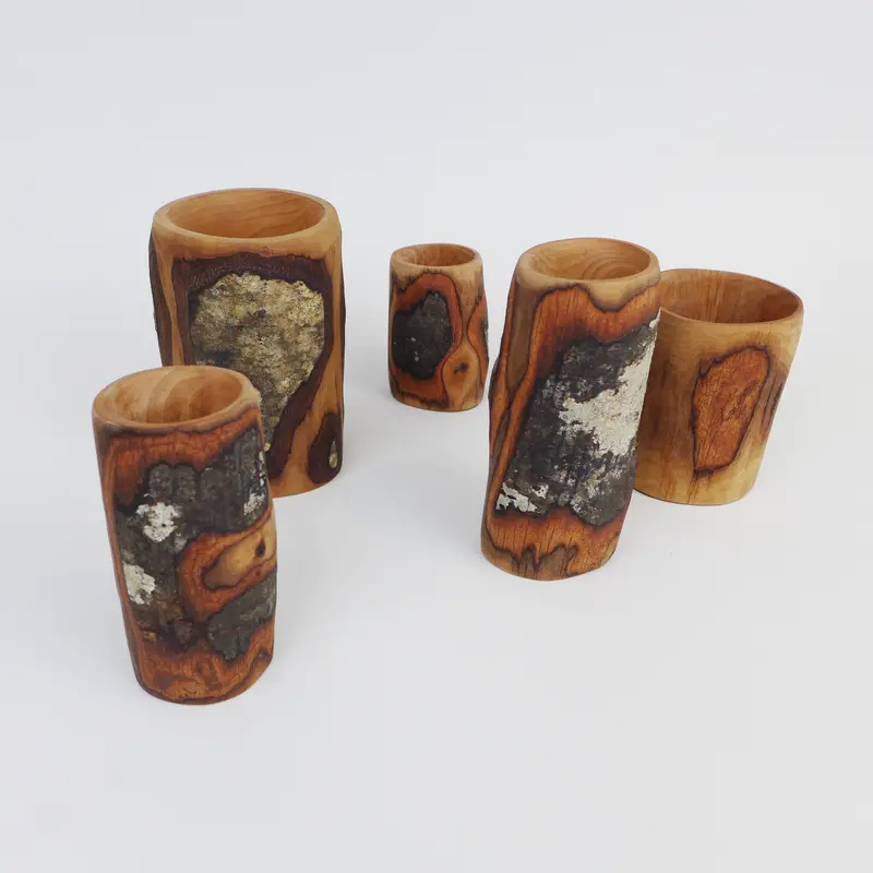 Artisan-Crafted Vessel Collection – Assorted Woods 1