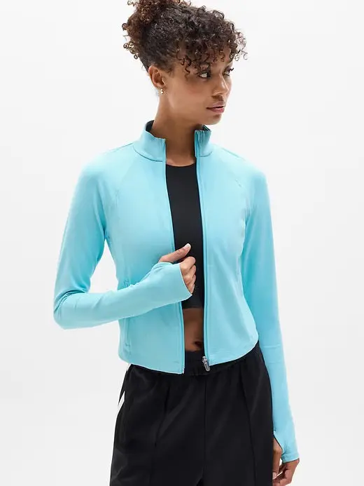 Athleta Aqua Salutation Crop-Length Performance Jacket 1