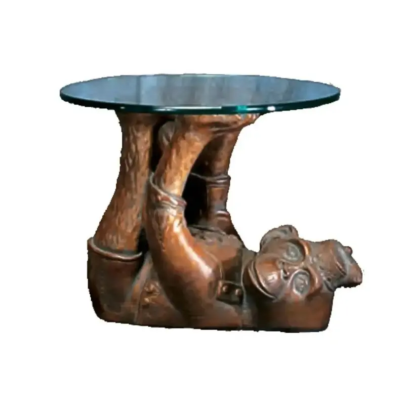 Backward-Seated Monkey Cocktail Table Base – 15" Height, Quirky Statement Piece 1