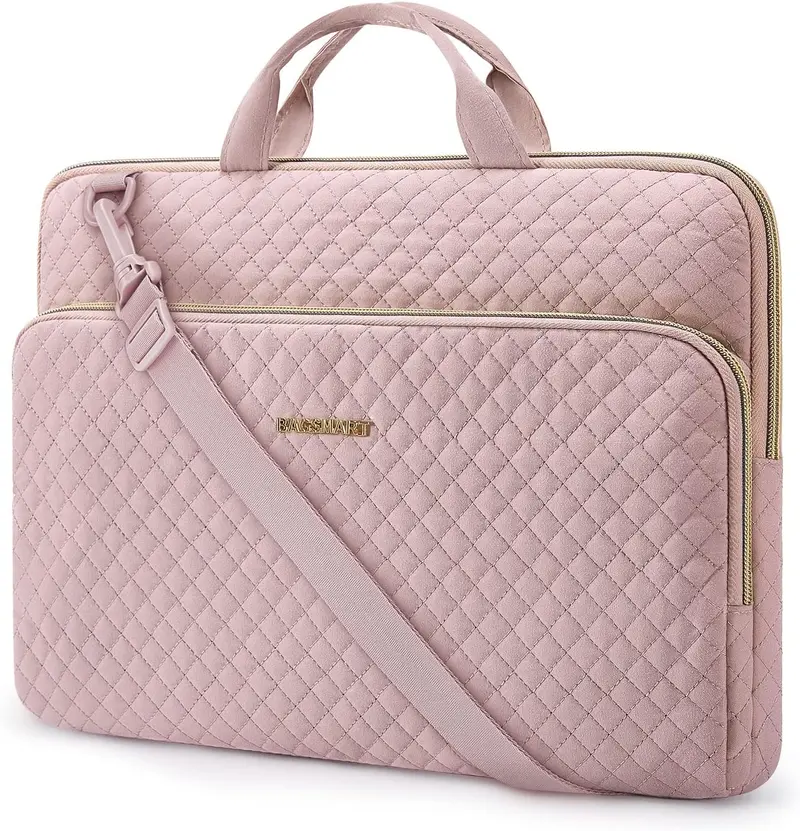 Bagsmart 15.6-Inch Laptop Sleeve – Lightweight Pink Notebook Case Compatible With Macbook Pro, Dell, Hp, Asus, And Acer 1