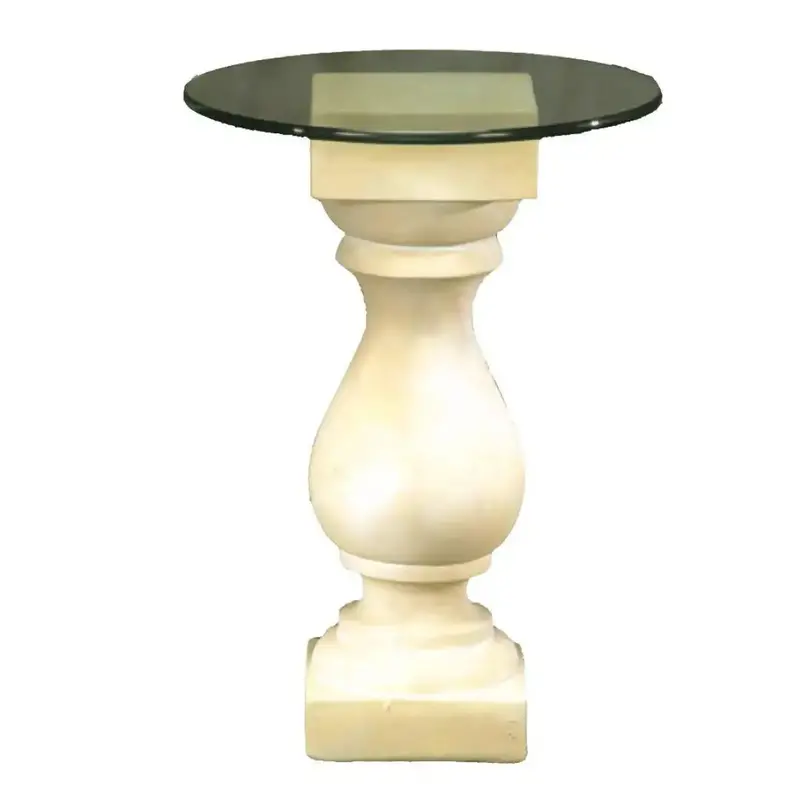 Baluster-Style Column Pedestal Or End Table Base – 25-Inch Architectural Accent 1