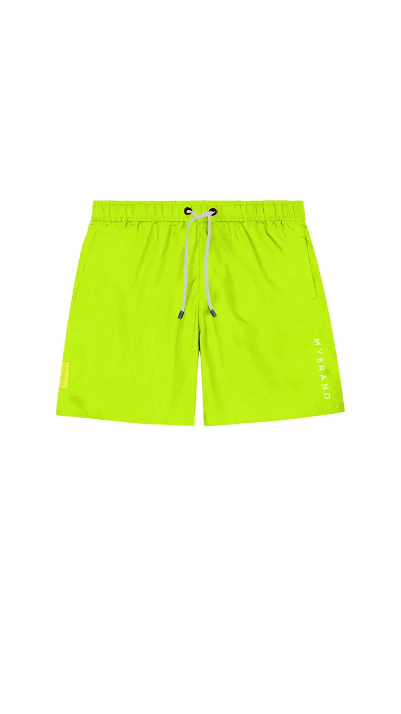 Basic Swim Capsule Swim Trunks – Neon Yellow 1