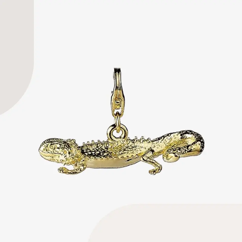 Bearded Dragon Pendant – Gold-Finished Charm 1