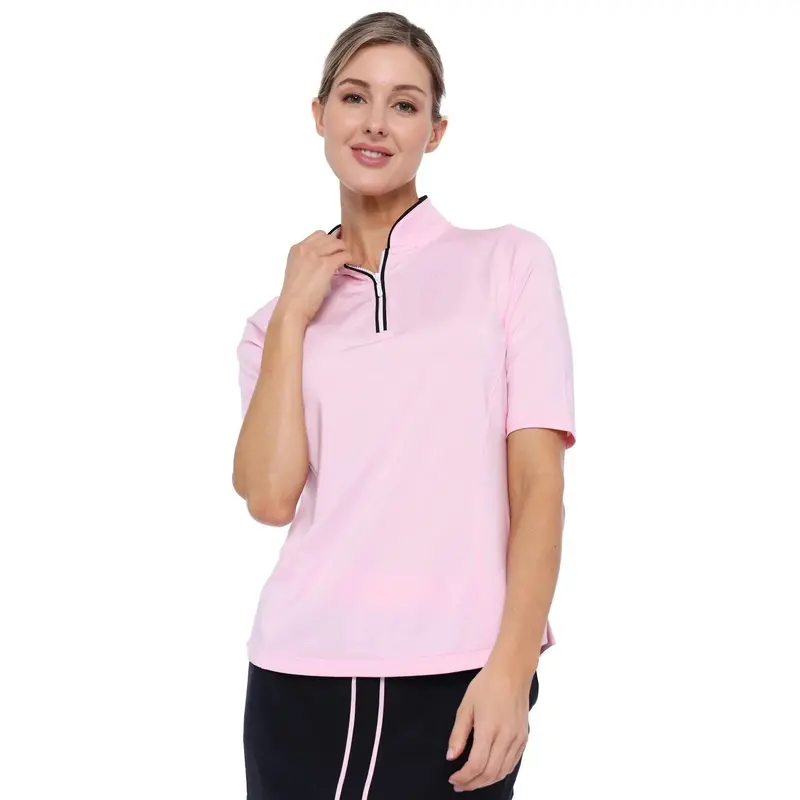Belyn Key Hepburn Half-Sleeve Golf Top – Cherry Blossom, Size S 1